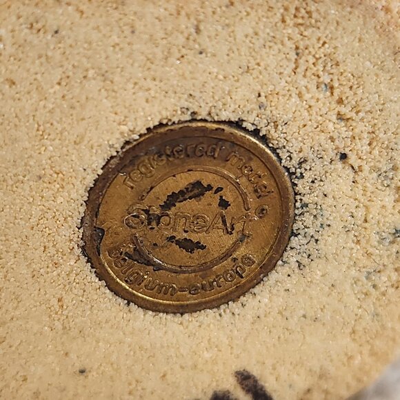 Sand Art Girl with Bouquet of Flowers Sculpture Belgium Figure Registered 6 in. - Picture 6 of 10